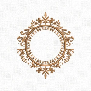 matriz de bordado moldura circular arabesco mb493